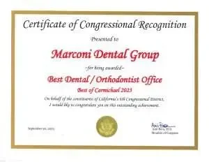Certificate of Congressional Recognition — Best Dental / Orthodontist Office 2023