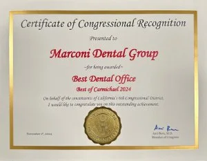Certificate of Congressional Recognition — Best Dental Office, Best of Carmichael 2024